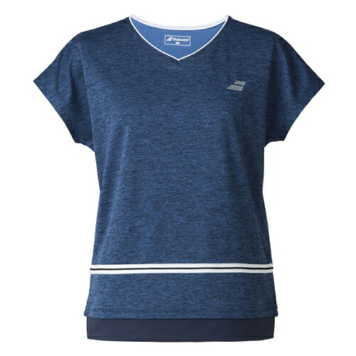 バボラ Babolat PURE SHORT SLEEVE SHIRT ゲーム プラクティス兼用 半袖 Ｔシャツ ウィメンズ テニス BWP5576-NV00