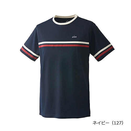 プリンス Prince ゲームシャツ 吸汗速乾 UPF50+ ライトスムース素材 テニス ユニセックス MF5025-127