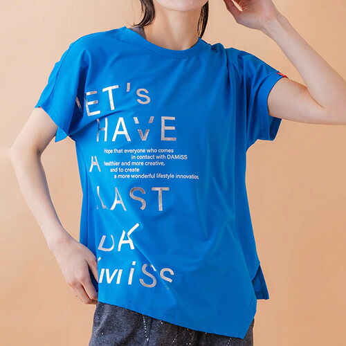 ダミス DA MISS チュニックラインアシメTシャツ 半袖 フィットネス ウィメンズ 1534-1455-BLU