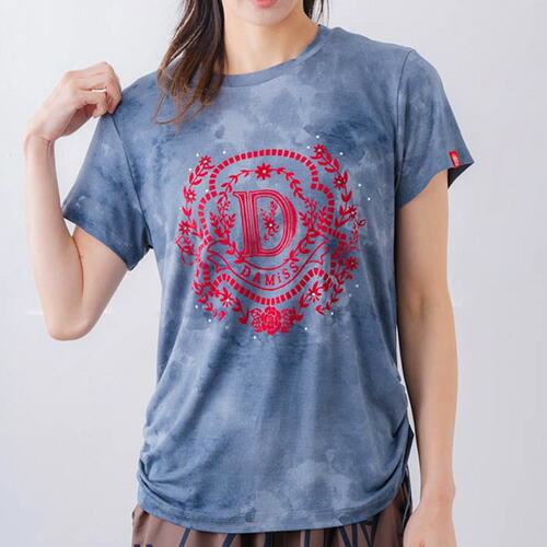 ダミス DA MISS フロッキープリントTシャツ 半袖 フィットネス ウィメンズ 1534-1457-BLU 6,083円
