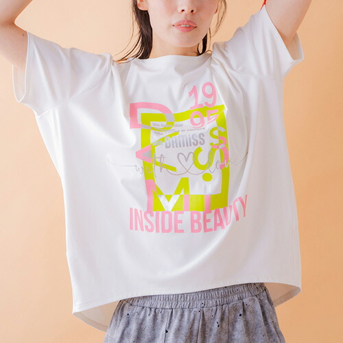 ダミス DA MISS グラフィックTシャツ 半袖 フィットネス ウィメンズ 1534-1618-WHT