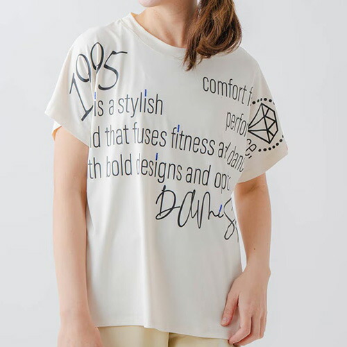 ダミス DA MISS バックフレアヘムTシャツ フィットネス 半袖 ウィメンズ 1634-1467-IVO