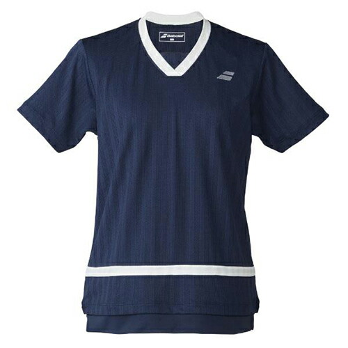 バボラ Babolat PLAY SHORT SLEEVE SHIRT 庭球 バドミントン ティーシャツ 半袖 ウィメンズ BWG6326-NV00