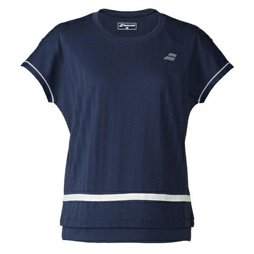 バボラ Babolat PLAY SHORT SLEEVE SHIRT 庭球 バドミントン プルオーバー 半袖 ウィメンズ BWG6327-NV00