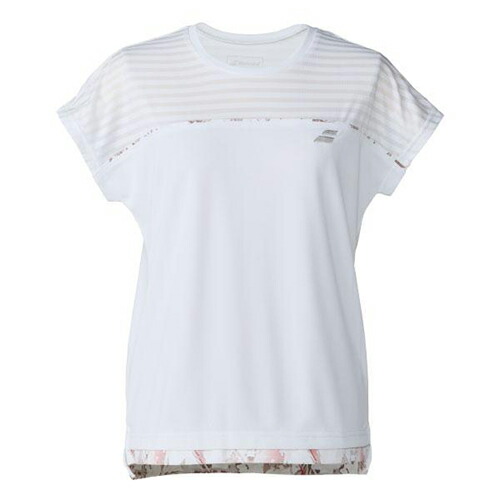 バボラ Babolat CLUB SHORT SLEEVE SHIRT プルオーバー 庭球 半袖 ウィメンズ BWG6331C-WH00