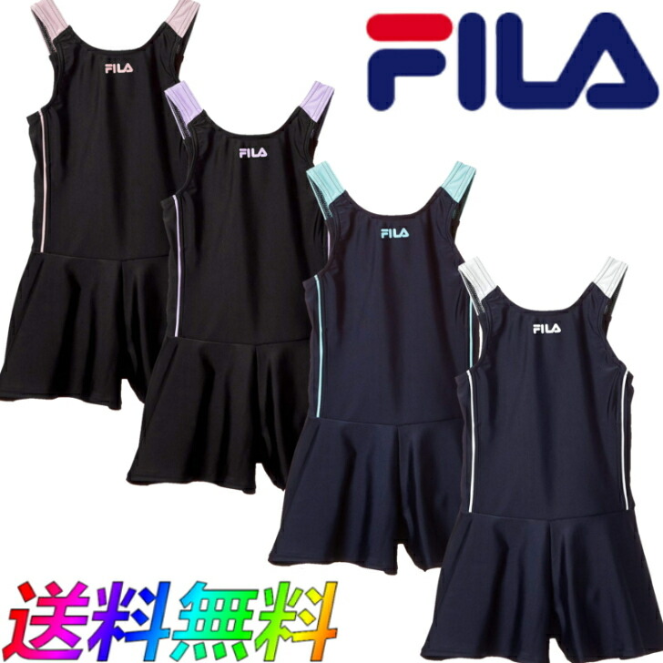 楽天市場 Fila フィラ スクール 水着 女子 キュロット パンツ ワンピース キュロパン スイム ウェア 124 685 女児サイズ Swim スポコン 楽天市場店