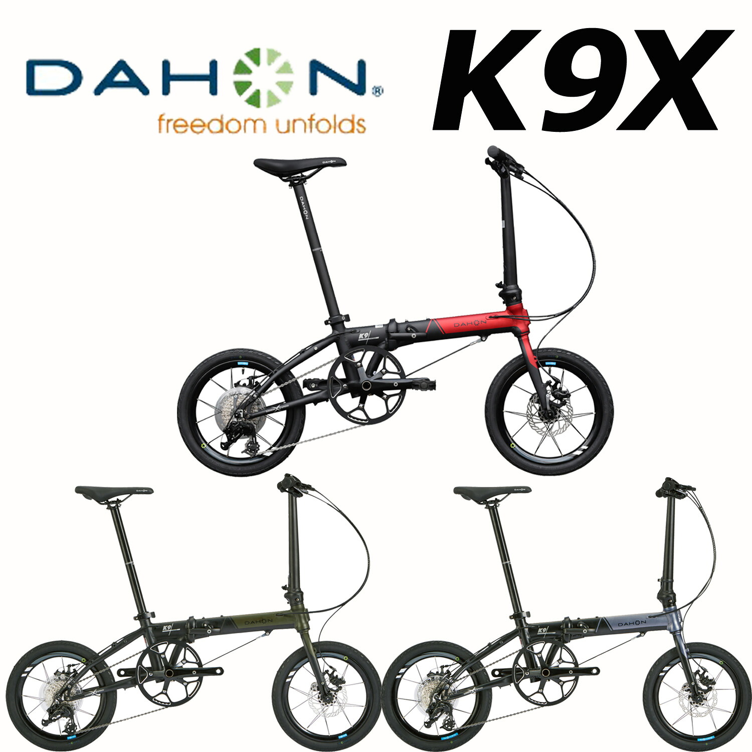 【西濃支店打ち切り貨物輸送無料構成成分割り引き】DAHON  K9X 折り畳み銀輪 16in