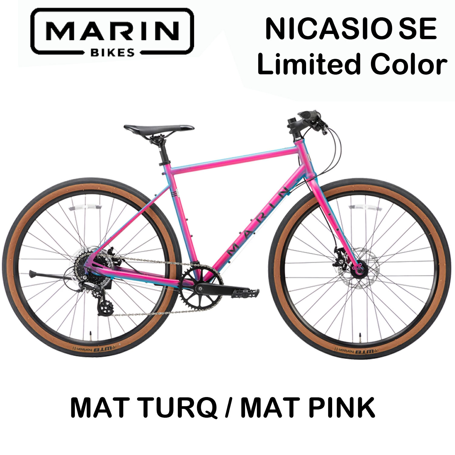 【ポイント5倍 西濃支店止め送料無料一部割引】限定カラーMARINBIKE NICASIO SE Limited Color 2025年モデル マリンバイク ニカシオ エスイー リミテッドカラーMAT TURQ / MAT PINK　クロスバイク 自転車 通勤 通学｜スポークオンライン店
