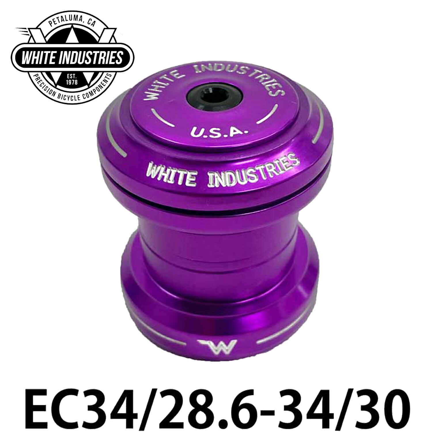 WHITE INDUSTRIES  頭顱書き割り PPL EC34/28.6-34/30 ホワイトインダストリーズ HEAD SET USA製 白いこと 銀輪