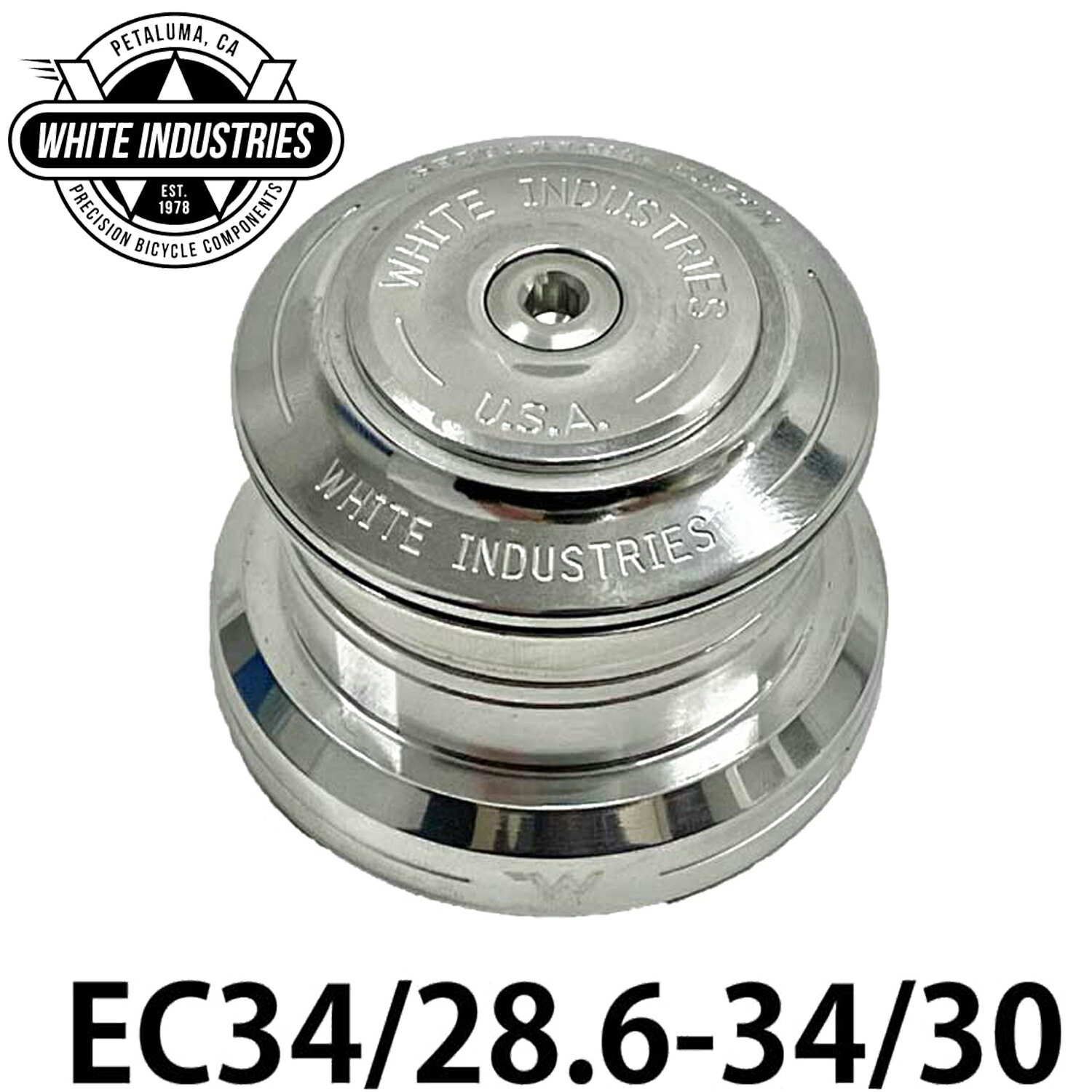 WHITE INDUSTRIES  頭顱書き割り ECSLV EC34/28.6-34/30 ホワイトインダストリーズ HEAD SET USA製 白いこと 銀輪