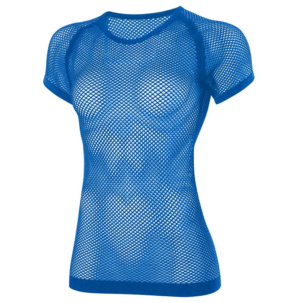 Millet ミレー レディース ドライナミックメッシュ ショートスリーブ ミディアムブルー M Spoke Net 疎水性に優れ 究極のドライ感を実現する次 Hitsk9 Net