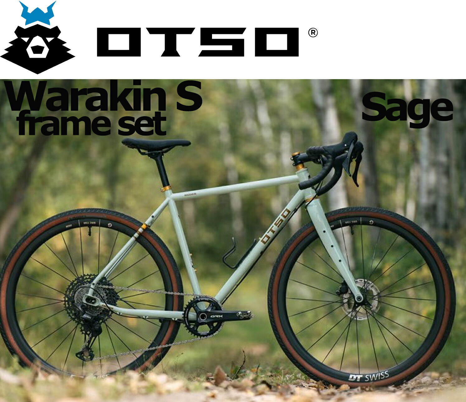 OTSO Waheela Warakin ひな形書き割り Sage FRAMESET OTSO CYCLES オッツォ サイクルズ グラベルロード 自動二輪車荷造り スチール写真 銀輪
