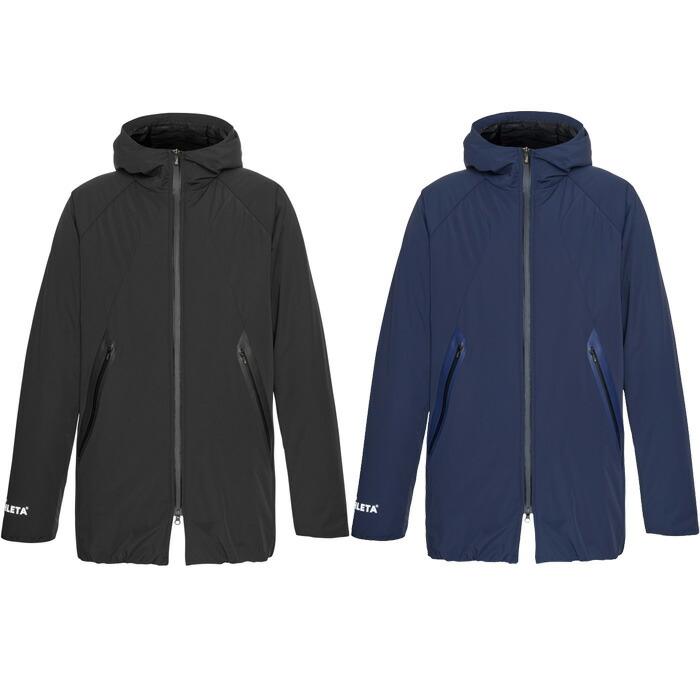 【美品】ATHLETAアスレタ　スポーツオーソリティ限定黒軽量ダウンハーフコート 楽天市場】アスレタ 中綿プルーフコート 大人用 サッカー