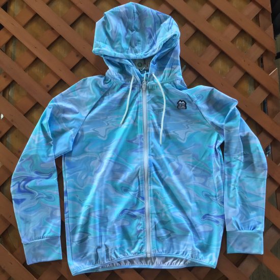 INHABITANT インハビタント 【Boat Womans Dry Hoodie】 Blue Lsize 定め事品 レディース 吸汗速乾原料品 素っ気ないパーカー UV撥ねのける