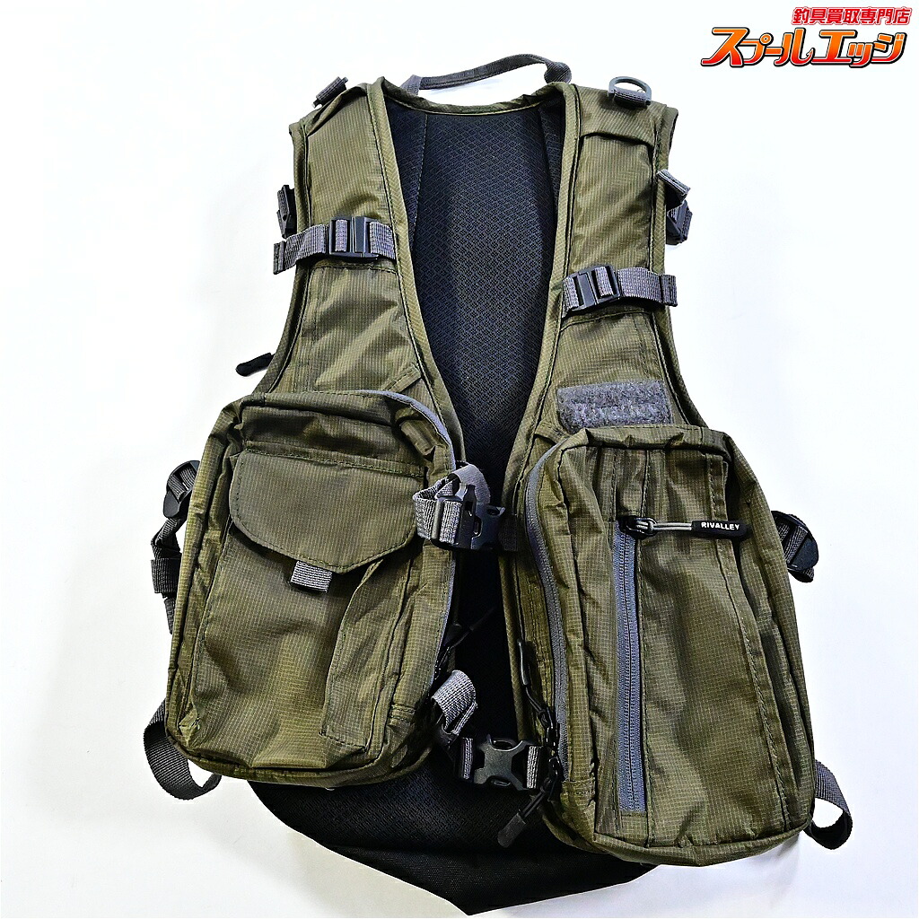 【中古】 リバレイ RVストリームバックパックベスト 15L オリーブ 品番5470 フィッシングベスト RIVALLEY｜スプールエッジ 店 8,876円