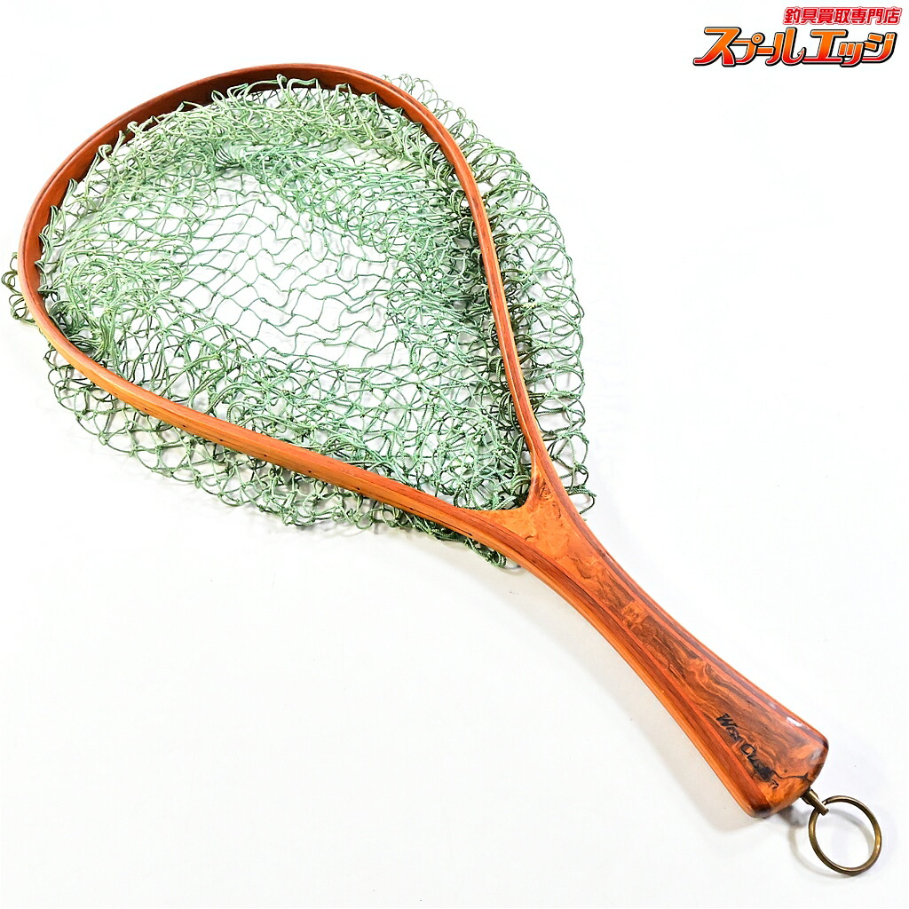 【中古】 ワイズカスタム ランディングネット ストレート 全長60cm ネット内径40x26cm 渓流 WISE-CUSTOM LANDING NET