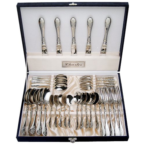 楽天市場】ALFACT 洋白銀器 唐草 ディナーセット24pc カトラリーセット