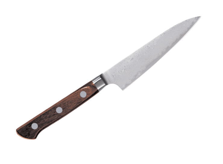 ALFACT ペティナイフ 120mm 63層ダマスカス鋼 木製ハンドル（名入れ無料）【日本製／包丁】【燕市／片岡製作所製】 9,240円