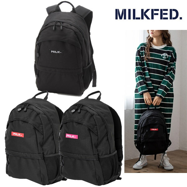 66％以上節約 あす楽 送料無料 ミルクフェド MILKFED BIG BACKPACK ブラック レッド ONESIZE 03173039 リュック  バックパック レディース バッグ 通勤 通学 アウトドア 日本正規品 PC収納 大容量 スポーティ メンズライク ロゴ カジュアル ガーリー  dethronedbeats.com