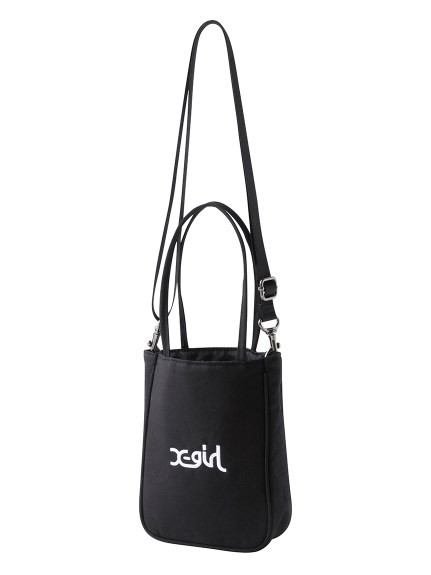 楽天市場 エックスガール ショルダーバッグ レディース 2way トートバッグ X Girl 2way Mini Tote Bag ホワイト ブラック Spoon楽天市場店