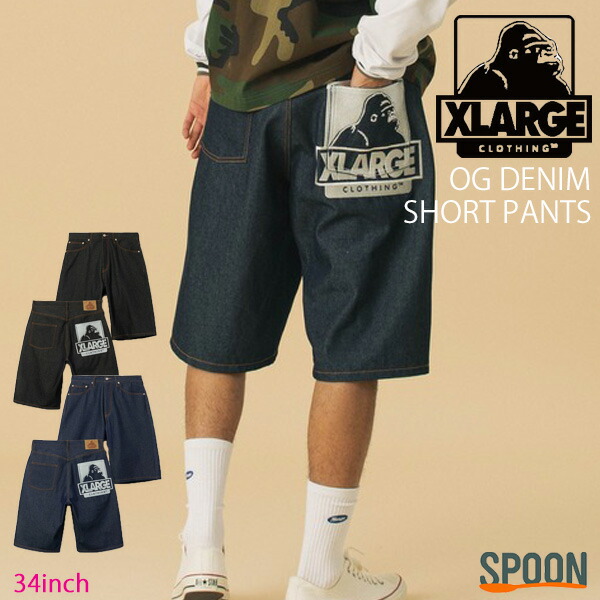 XLARGE ラグランTシャツとデニムショートパンツセット OG DENIM SHORT PANTS（デニムパンツ）｜XLARGE（エクストラ
