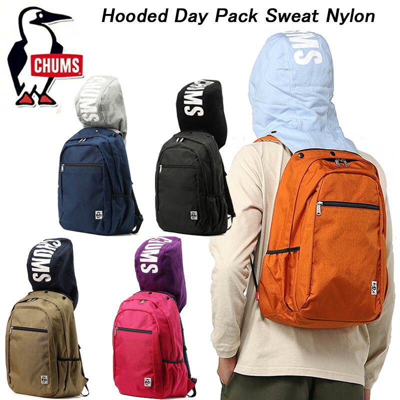 SALE 40%OFF チャムス フーデッドデイパックスウェットナイロン CH60-3813 CHUMS Hooded Day Pack Sweat Nylon デイパック リュック 送料無料