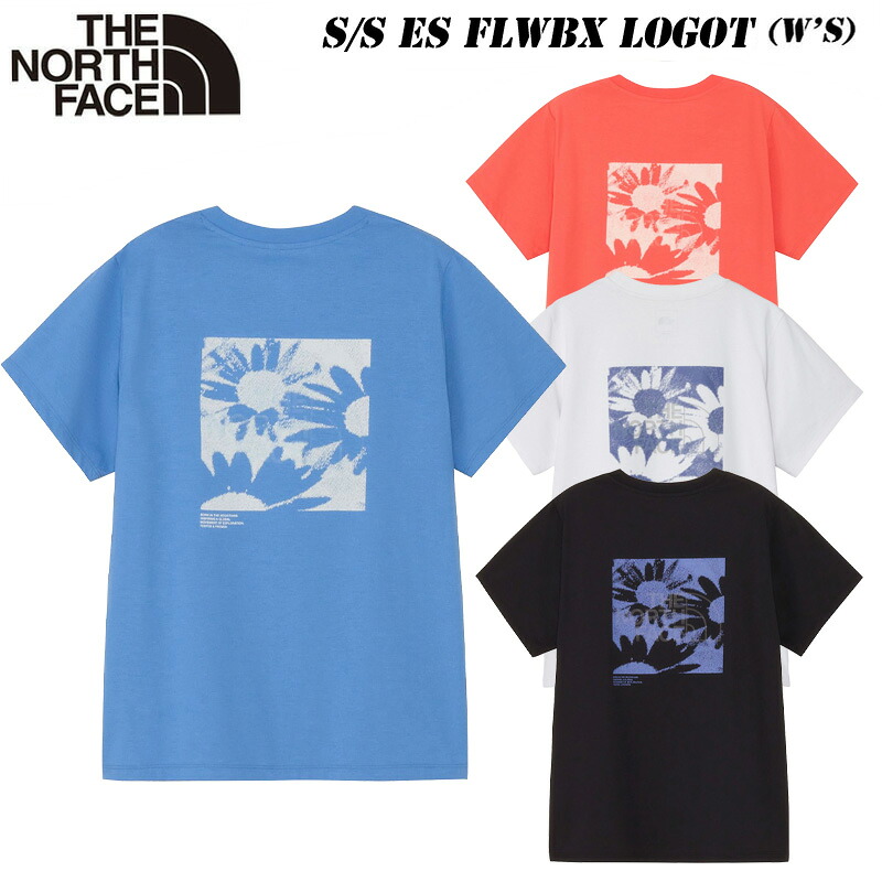 2026春・夏 NEW ザ・ノース・フェイス ショートスリーブ ES フラワーボックスロゴティー（レディース）NTW32685 THE NORTH FACE S/S ES FLWBX LOGOT 半袖Tシャツ ランニング トレラン 吸汗 速乾 UV