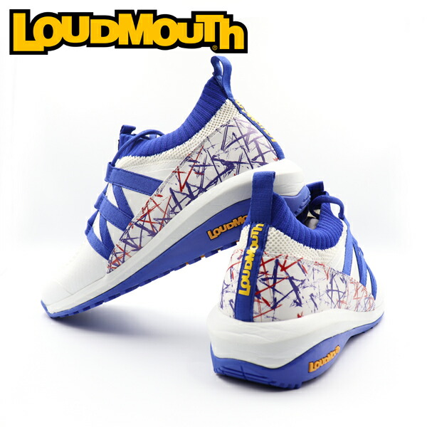 【2023年春夏】 ラウドマウス メンズ スパイクレス ニット ゴルフ シューズ / 355 トリコスターズ （Trico Stars） カジュアル ニット素材 Loudmouth LM-GS0003画像