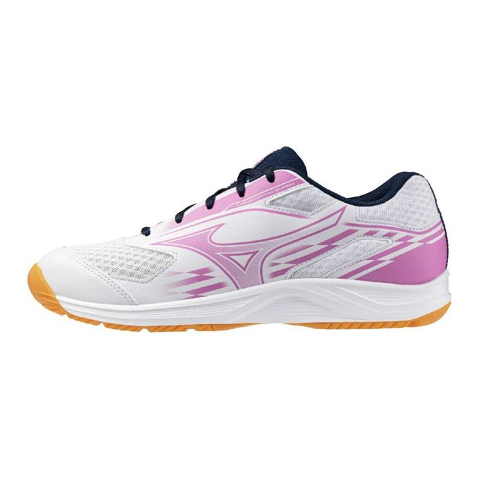 【クーポン発行中！】 ミズノ MIZUNO メンズ レディース 卓球 シューズ クロスマッチスマッシュ(エントリーモデル) 81GA253002 ホワイト×ピンク×ネイビー 【2025SS】