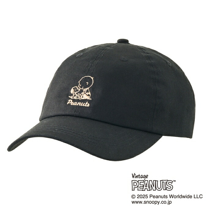 【クーポン発行中！】 ロゴス LOGOS メンズ レディース 帽子 キャップ SNOOPY(PEANUTS 75years)CAP 3750020 ブラック 【2025SS】