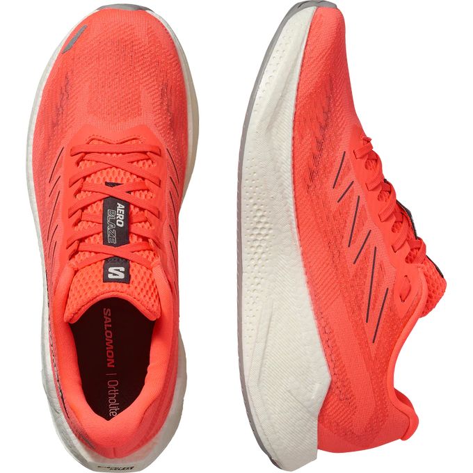 【クーポン発行中！】 サロモン SALOMON メンズ ランニング シューズ AERO BLAZE 3 L47873300 Neon Flame 【2025SS】