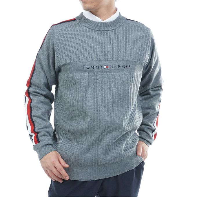 【クーポン発行中!】 トミーヒルフィガー TOMMY HILFIGER メンズ ゴルフウェア セーター スポーツクラシック クル-ネックニット THMA581 19 【2025FW】|SPOPIA NET SHOP