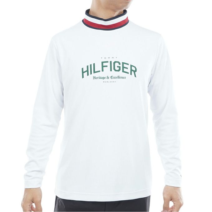【クーポン券振り出し中！】 トミーヒルフィガー TOMMY HILFIGER メンズ ゴルフ 御召しもの 長袖プルオーバー シグネチャーリブ 長袖プルオーバー THMA562 00 【2025FW】