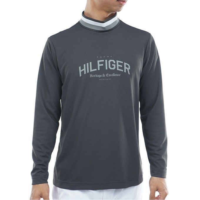 【引き換え証ふり出し中！】 トミーヒルフィガー TOMMY HILFIGER メンズ ゴルフ お召しもの 長袖プルオーバー シグネチャーリブ 長袖プルオーバー THMA562 18 【2025FW】