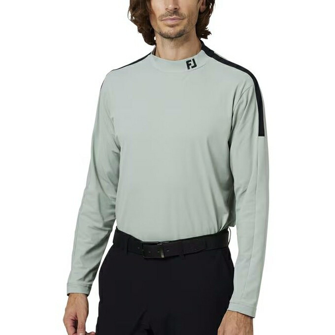 【引き換え証振りだし中！】 フットジョイ FOOTJOY メンズ ゴルフ お召しもの トップス プルオーバー 肩先伝達ルート長袖モックネックシャツ 38583 アイスバーググリーン 【2025FW】 スポーツ・アウトドア-ウェア