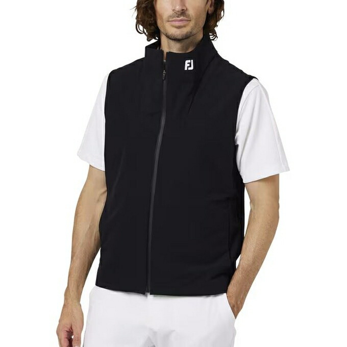 【クーポン発行中！】 フットジョイ FOOTJOY メンズ ゴルフ ウェア トップス ベスト FJパッカブル2重織撥水ベスト 38600 ブラック 【2025FW】