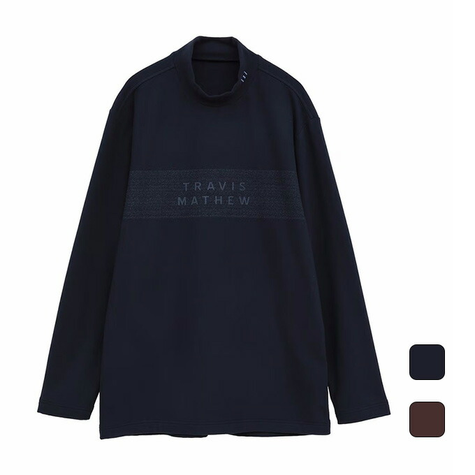 【引き換え証振りだし中！】 トラヴィスマシュー Travis Mathew メンズ ゴルフ お召しもの トップス プルオーバー 長袖 チェストプリント 長袖 モックネック 7AM046 【2025FW】 シャツ・ポロシャツ-スポーツ・アウトドア