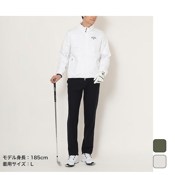 【引き換え証振りだし中！】 キャロウェイ callaway メンズ ゴルフ お召しもの アウター はやりっ児伸ばすこと中綿＆裏起毛スムーススウェット C25217106 【2025FW】 ゴルフ-ブルゾン-ウェア