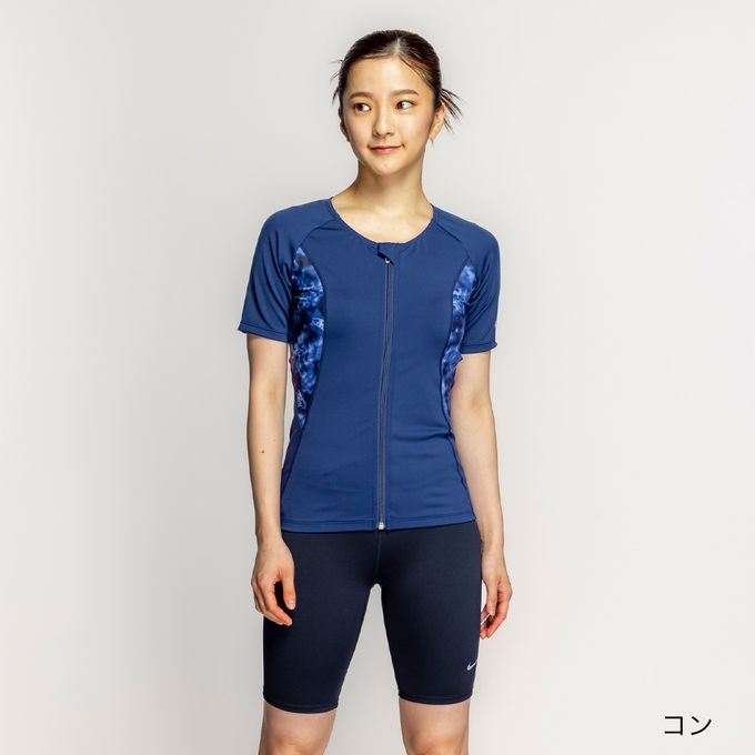 【引き換え証ふり出し中！】 ナイキ NIKE レディース 水浴び 水泳ぎ 填まるネス 水泳着 FA25 ジップ付き添い人半袖セパレーツ 2993145 0008 【2025FW】