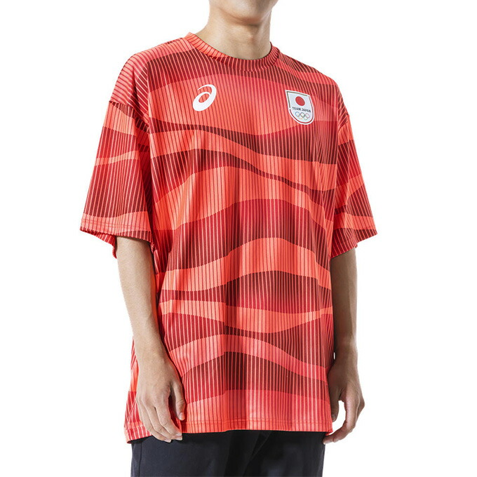 【クーポン発行中！】 アシックス ASICS メンズ レディース スポーツ トレーニング ウエア 応援 TEAM JAPAN 応援半袖シャツ BIGシルエット 2033C123