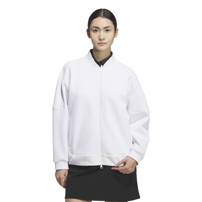 【クーポン発行中！】 アディダス ゴルフ adidas golf レディース ゴルフ ウェア 防寒ジャケット COLD .RDY ファブリックミックス フルジップジャケット JWK06 JM2986 【2025FW】