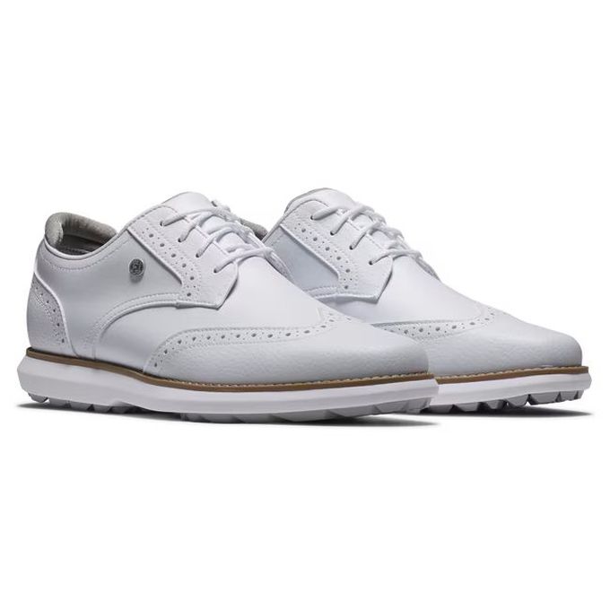 【クーポン発行中！】 フットジョイ FOOTJOY レディース ゴルフ シューズ WOFJ トラディションズ スパイクレス ブルーチャー 97933 ホワイト