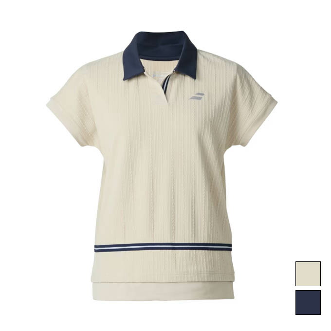 【クーポン発行中！】 バボラ Babolat レディース テニス ウェア トップス 半袖 シャツ PURE SHORT SLEEVE SHIRT BWG5376 【2025FW】