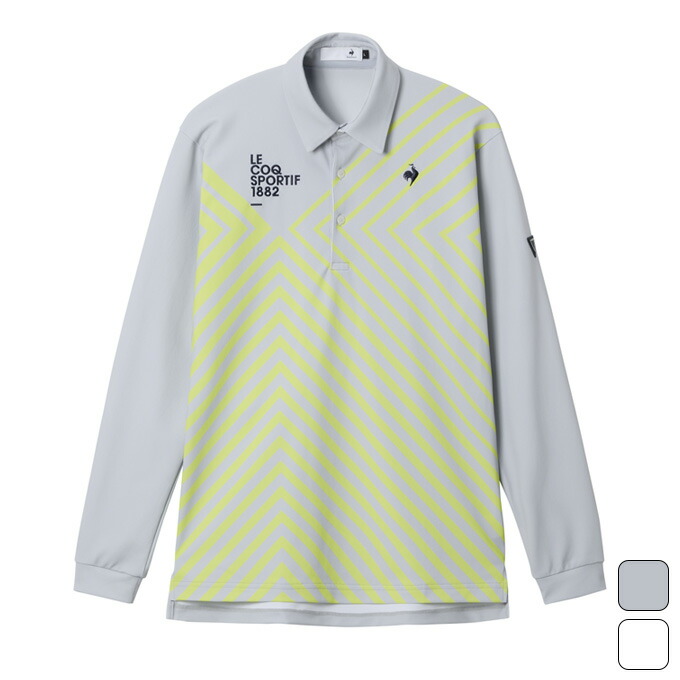 【引き換え証ふり出し中！】 ルコック ゴルフ Le coq sportif GOLF メンズ ゴルフ お召しもの トップス ロング捩り スポーツシャツ 生産ライン刷り上げる長袖プルオーバー LG5FLS06M 【2025FW】