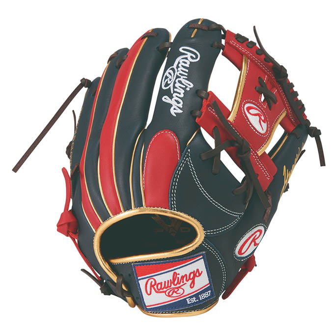 【クーポン発行中！】 ローリングス rawlings 野球 軟式グラブ HYPER TECH COLOR SYNC N62 内野手用 サイズ11.25 GR6HTCN62 ネイビー/スカーレット 【2026SS】