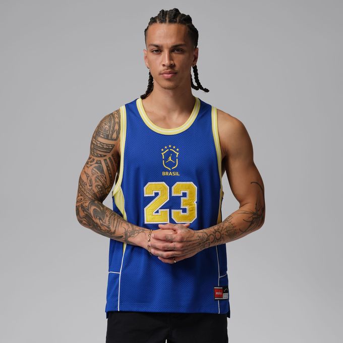 【クーポン券ふり出し中！】 ナイキ NIKE メンズ 蹴球 御召しもの ブラジル連邦共和国代議員団 ティーシャツ 貯蔵タンクいの一番 M J ESS MESH JERSEY P6 II5378 417 【2026SS】
