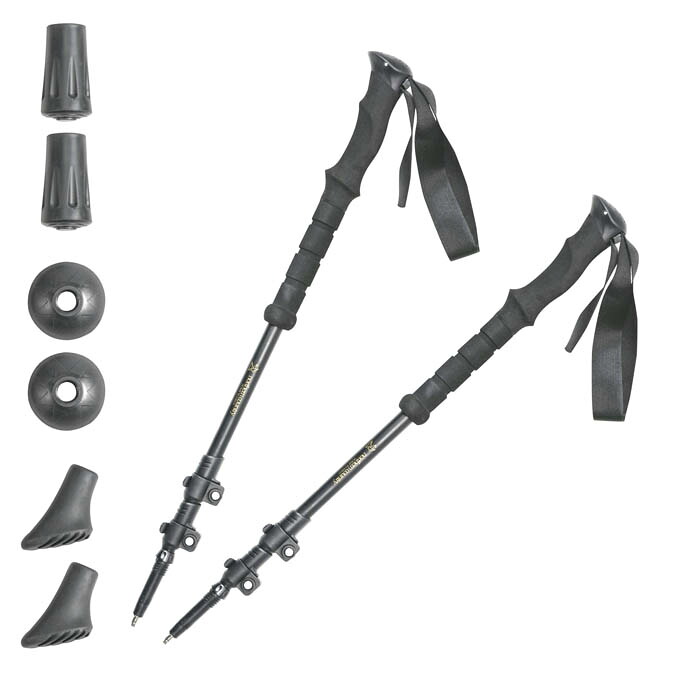 【クーポン発行中！】 ノーザンカントリー Northern Country メンズ レディース トレッキングポール TREKKING POLE 2本セット (CARBON) TR-3030 BK 125cm 【2025SS】