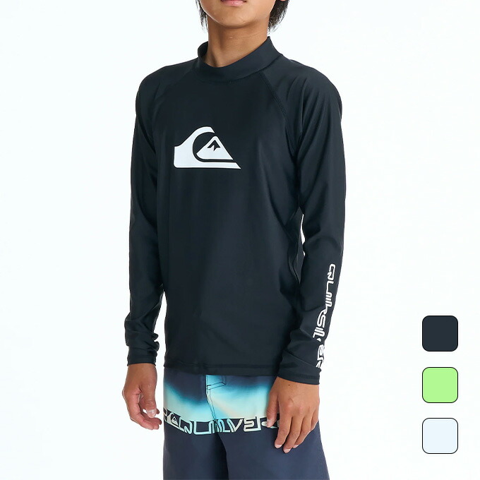【クーポン発行中！】 クイックシルバー QUIKSILVER キッズ ジュニア サーフ マリン ウェア トップス 長袖 プルオーバー ラッシュガード UPF50 ALL TIME LR YOUTH KLY261001【2026SS】