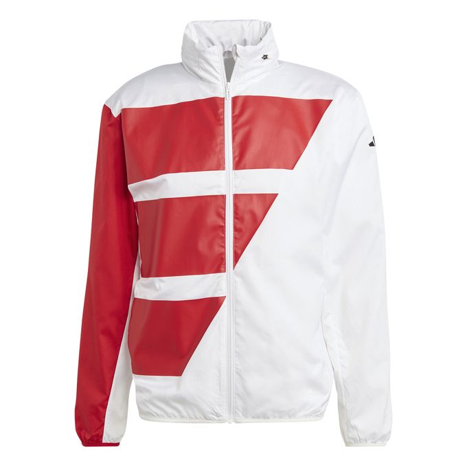 【クーポン発行中!】 アディダス adidas メンズ テニス ウエア アウター ジャケット M TENNIS ACECLUB TEAM ウィンドジャケット HBB75 ホワイト/ベタースカーレット 【2023FW】
