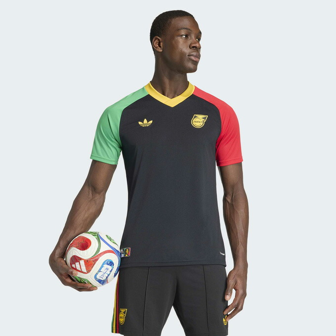【引き換え証ふり出し中！】 アディダス adidas メンズ 蹴球 お召しもの トップス 半袖 プルオーバージャマイカ代議員団 2026 アウェイ プレ擦り付け木 プルオーバー KA1909 MME01 【2026SS】
